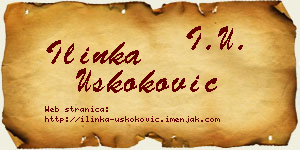 Ilinka Uskoković vizit kartica